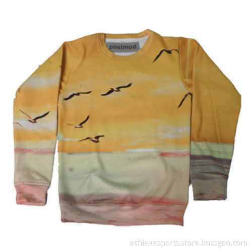 Men's O'neck Pullover with Sublimation Printing for Same Colors and Logos, Made of Polyester